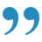 Icon guillemet pour illustrer un avis client